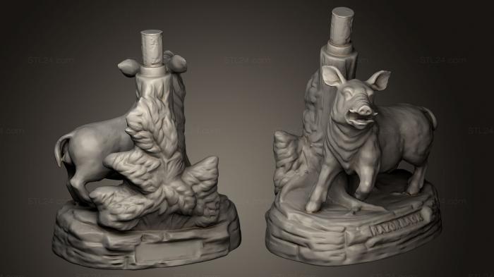Animal figurines (pig, STKJ_0605) 3D models for cnc
